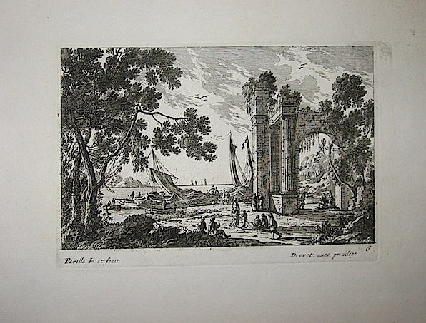 Perelle Gabriel (1603-1677) [Paesaggio con marina] 1835 ca. Parigi 